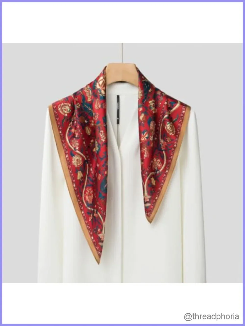 100% Mulberry Silk Square Scarf 26